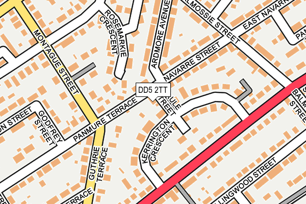 DD5 2TT map - OS OpenMap – Local (Ordnance Survey)