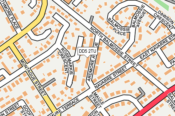 DD5 2TU map - OS OpenMap – Local (Ordnance Survey)