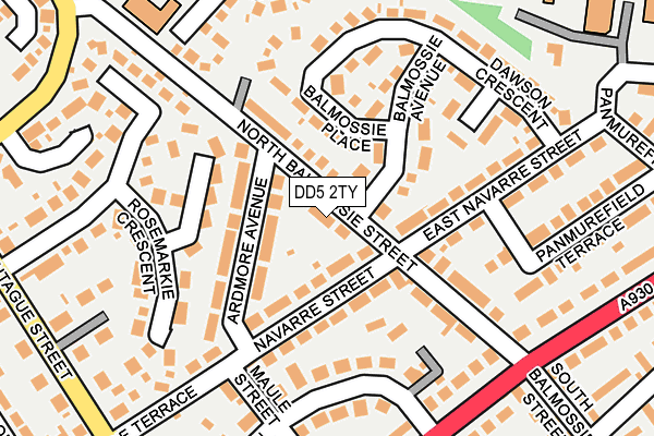 DD5 2TY map - OS OpenMap – Local (Ordnance Survey)