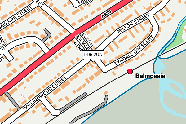 DD5 2UA map - OS OpenMap – Local (Ordnance Survey)