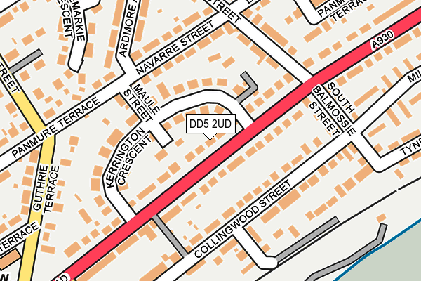 DD5 2UD map - OS OpenMap – Local (Ordnance Survey)