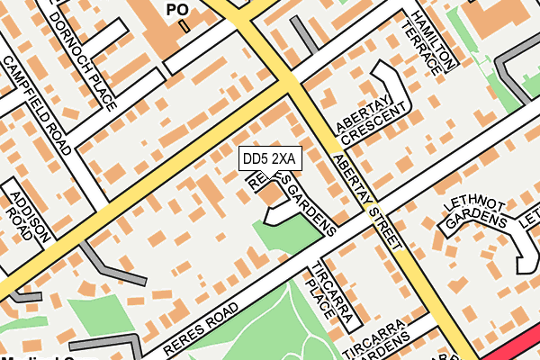 DD5 2XA map - OS OpenMap – Local (Ordnance Survey)