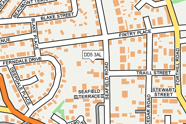 DD5 3AL map - OS OpenMap – Local (Ordnance Survey)