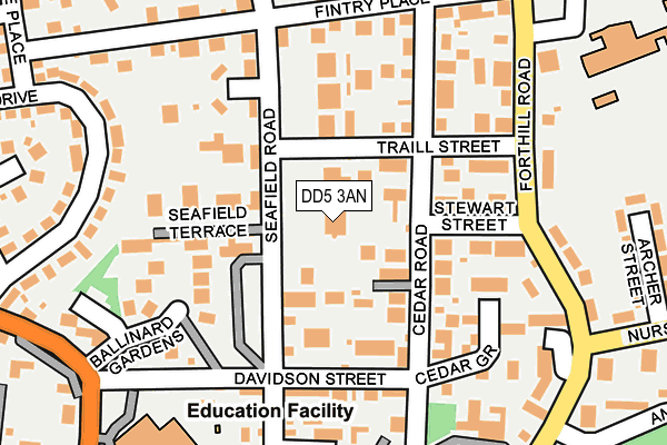 DD5 3AN map - OS OpenMap – Local (Ordnance Survey)