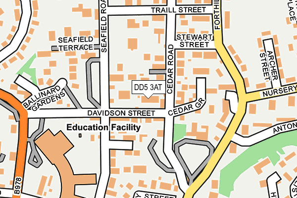 DD5 3AT map - OS OpenMap – Local (Ordnance Survey)