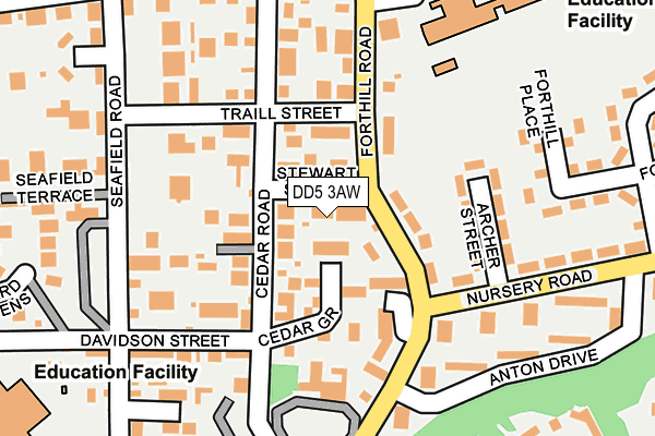 DD5 3AW map - OS OpenMap – Local (Ordnance Survey)