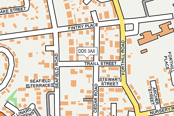 DD5 3AX map - OS OpenMap – Local (Ordnance Survey)
