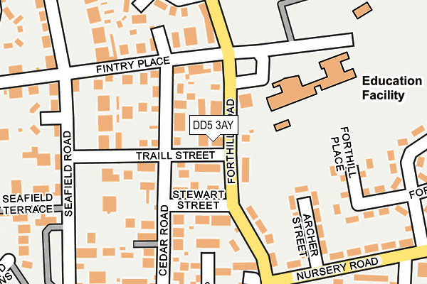DD5 3AY map - OS OpenMap – Local (Ordnance Survey)