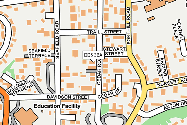 DD5 3BA map - OS OpenMap – Local (Ordnance Survey)
