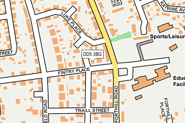 DD5 3BG map - OS OpenMap – Local (Ordnance Survey)