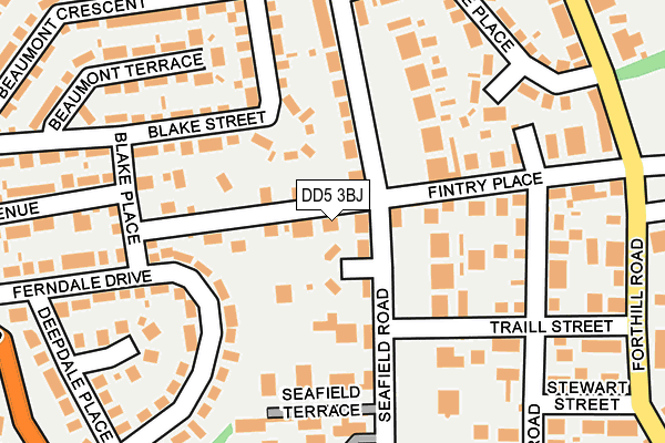 DD5 3BJ map - OS OpenMap – Local (Ordnance Survey)
