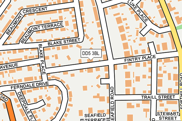DD5 3BL map - OS OpenMap – Local (Ordnance Survey)