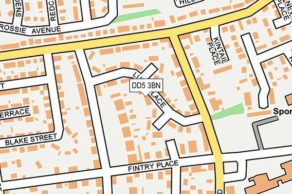 DD5 3BN map - OS OpenMap – Local (Ordnance Survey)