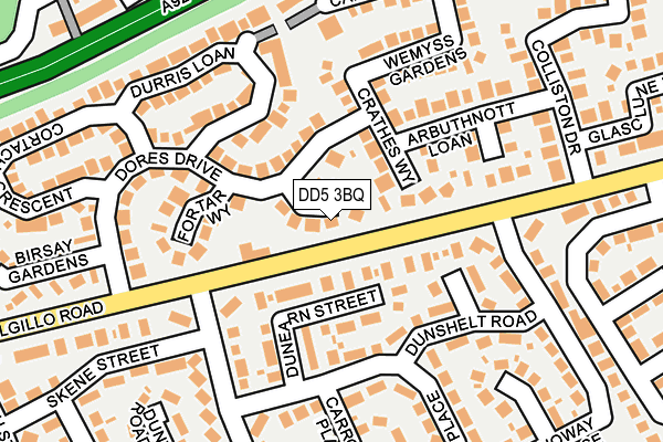 DD5 3BQ map - OS OpenMap – Local (Ordnance Survey)