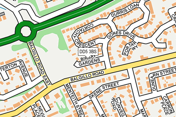 DD5 3BS map - OS OpenMap – Local (Ordnance Survey)