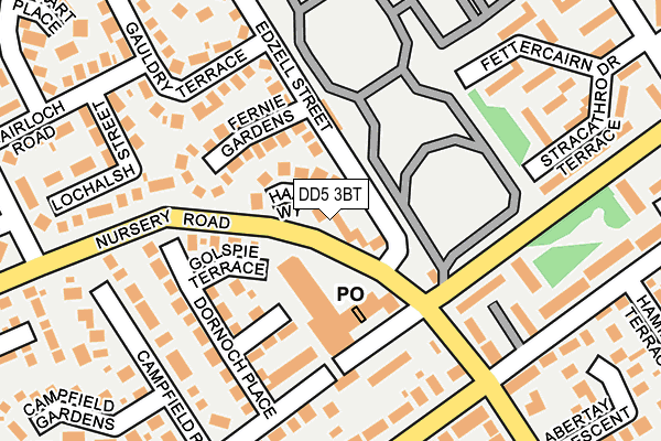 DD5 3BT map - OS OpenMap – Local (Ordnance Survey)