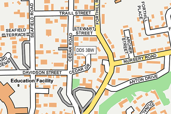 DD5 3BW map - OS OpenMap – Local (Ordnance Survey)