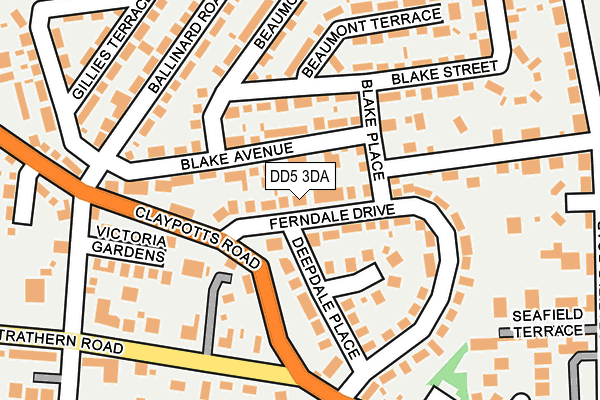 DD5 3DA map - OS OpenMap – Local (Ordnance Survey)