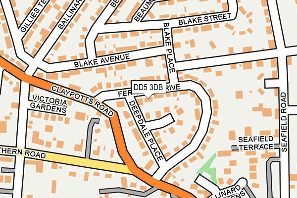 DD5 3DB map - OS OpenMap – Local (Ordnance Survey)