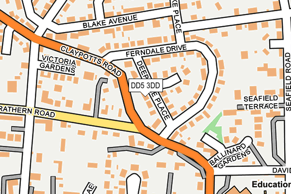 DD5 3DD map - OS OpenMap – Local (Ordnance Survey)