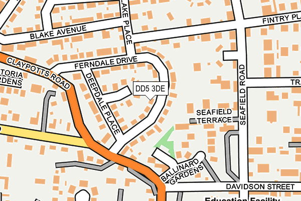 DD5 3DE map - OS OpenMap – Local (Ordnance Survey)