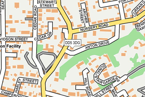 DD5 3DG map - OS OpenMap – Local (Ordnance Survey)