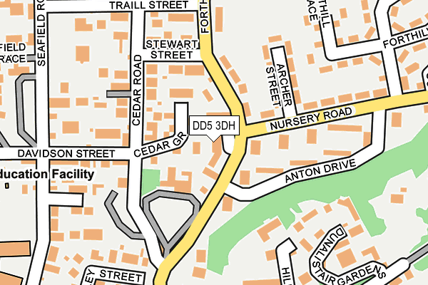 DD5 3DH map - OS OpenMap – Local (Ordnance Survey)