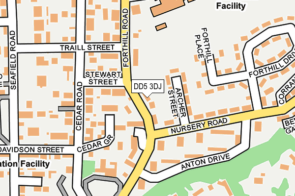 DD5 3DJ map - OS OpenMap – Local (Ordnance Survey)