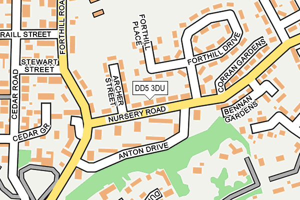 DD5 3DU map - OS OpenMap – Local (Ordnance Survey)