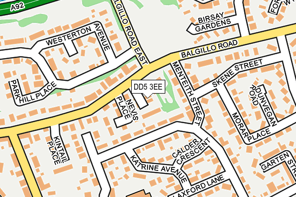 DD5 3EE map - OS OpenMap – Local (Ordnance Survey)