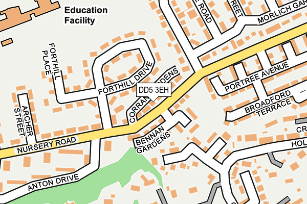 DD5 3EH map - OS OpenMap – Local (Ordnance Survey)