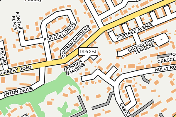 DD5 3EJ map - OS OpenMap – Local (Ordnance Survey)