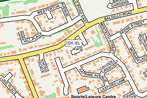 DD5 3EL map - OS OpenMap – Local (Ordnance Survey)