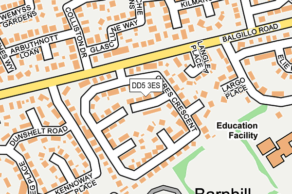 DD5 3ES map - OS OpenMap – Local (Ordnance Survey)