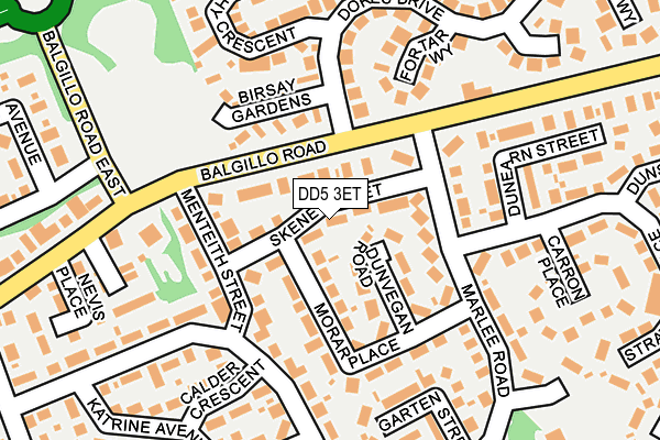 DD5 3ET map - OS OpenMap – Local (Ordnance Survey)
