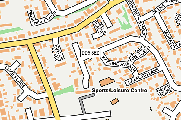 DD5 3EZ map - OS OpenMap – Local (Ordnance Survey)
