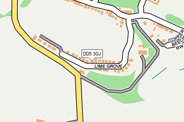 DD5 3GJ map - OS OpenMap – Local (Ordnance Survey)
