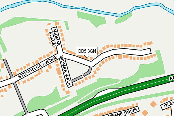 DD5 3GN map - OS OpenMap – Local (Ordnance Survey)