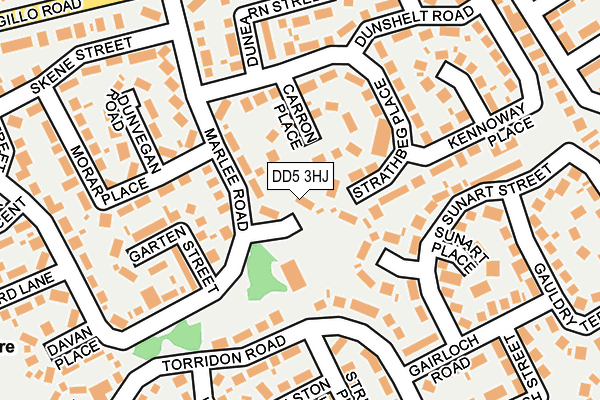 DD5 3HJ map - OS OpenMap – Local (Ordnance Survey)
