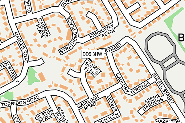 DD5 3HW map - OS OpenMap – Local (Ordnance Survey)