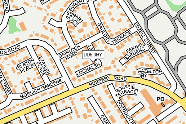 DD5 3HY map - OS OpenMap – Local (Ordnance Survey)