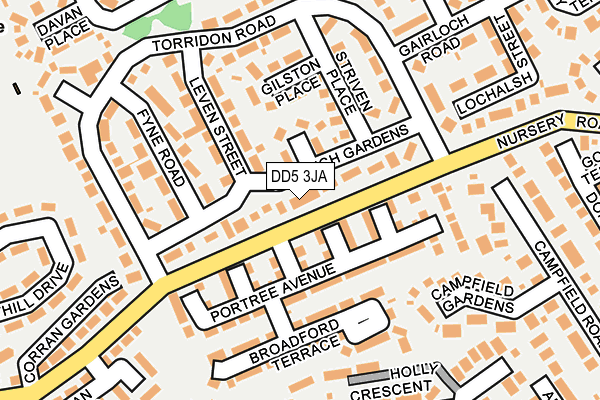 DD5 3JA map - OS OpenMap – Local (Ordnance Survey)