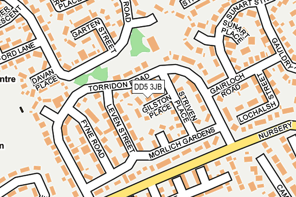 DD5 3JB map - OS OpenMap – Local (Ordnance Survey)