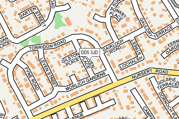 DD5 3JD map - OS OpenMap – Local (Ordnance Survey)