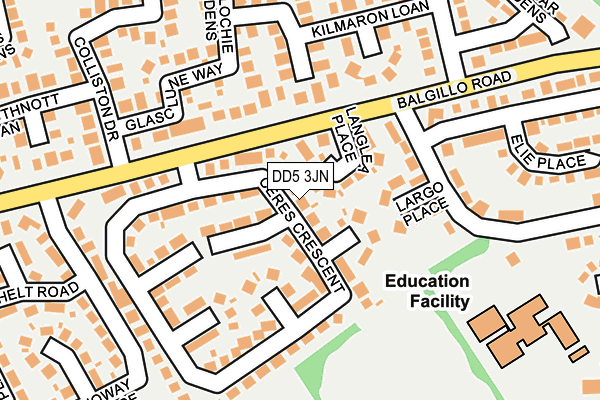 DD5 3JN map - OS OpenMap – Local (Ordnance Survey)