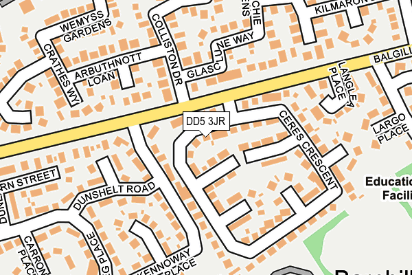 DD5 3JR map - OS OpenMap – Local (Ordnance Survey)