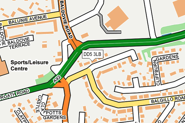DD5 3LB map - OS OpenMap – Local (Ordnance Survey)