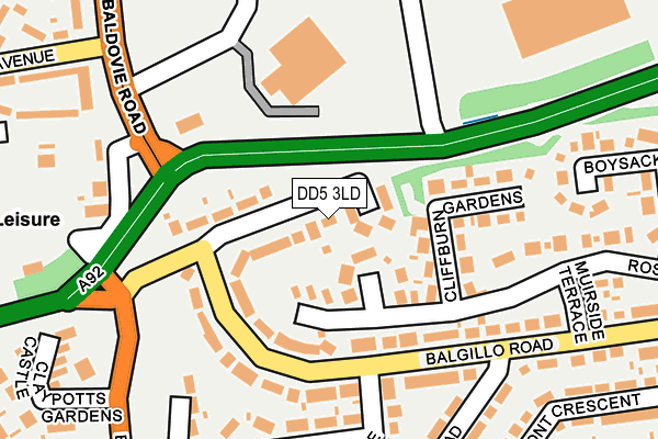 DD5 3LD map - OS OpenMap – Local (Ordnance Survey)