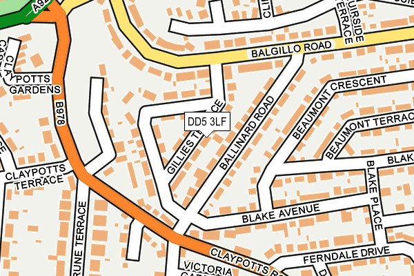 DD5 3LF map - OS OpenMap – Local (Ordnance Survey)