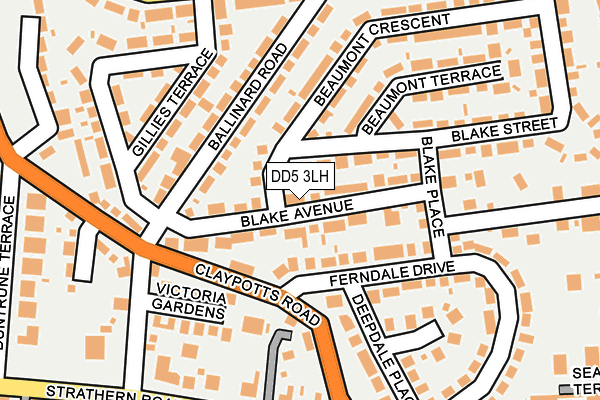 DD5 3LH map - OS OpenMap – Local (Ordnance Survey)